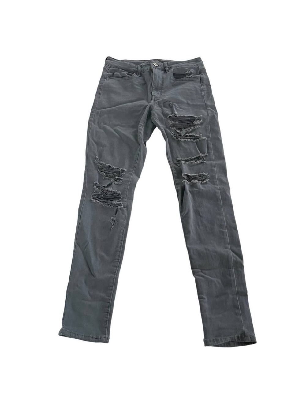 American Eagle Jeans Womens 6 Regular Grey Hi-Rise Stretch X Jeggings Cotton Mix